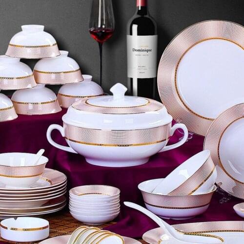 Cutlery Set Portable Dishes And Plates Sets Dish Set Bone China Dinner Set Tableware Aparelho De Jantar Serving Dishes Sets