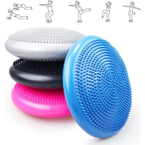 Inflatable Yoga Massage Ball Durable Universal Sports Gym Fitness Yoga Wobble Stability Balance Disc Massage Cushion Mat