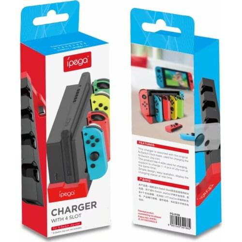 NEW PG-9186 Charging Dock Stand Station Game Controller Charger Holder For Nintendo Switch Game Console With Indi