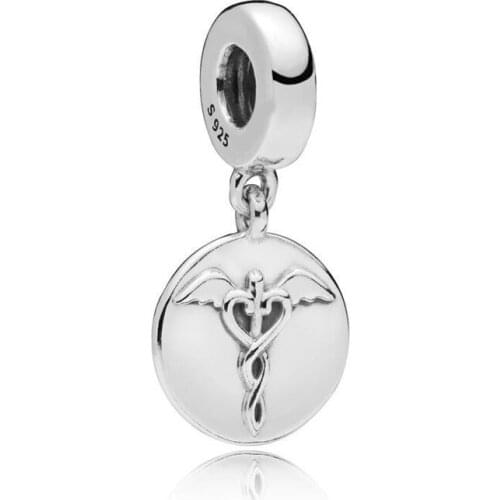 925 Sterling Silver Bead Dazzling Stethoscope Dangle pandora Charms Fit Original Bracelet For Women DIY Jewelry S925 Beads