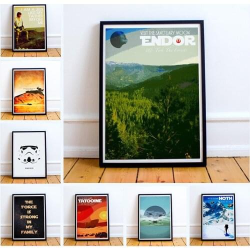 Disney Minimalist Wall Art Poster Star Wars Force Awakens Canvas Painting And Print Abstract Picture Room Home Decor Cuadros