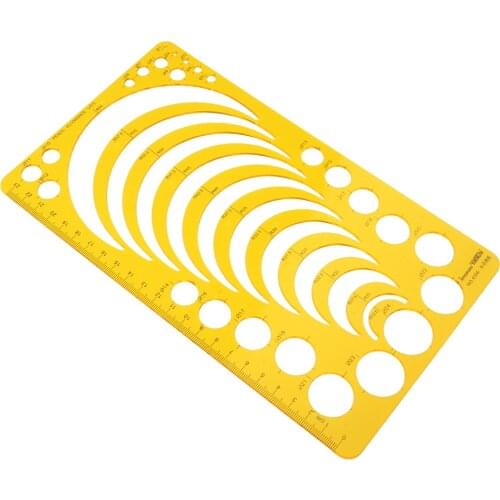 Fityle Plastic Drawing Ruler Template for Drawing Round Circle Templates Stationery