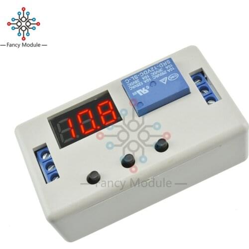 Digital LED Display Time Delay Relay Module Board DC 12V Control Programmable Timer Switch Trigger Cycle Module With Case
