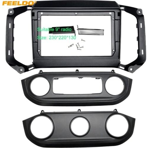 FEELDO Car Audio Fascia Frame Adapter For Chevrolet Colorado 9" Big Screen 2DIN Dash Fitting Panel Frame Kit