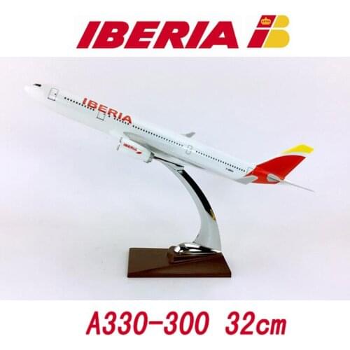 1:200 Scale Airbus A330-300 big 32cm IBERIA airlines airplane model toys aircraft diecast plastic alloy plane gifts for kids