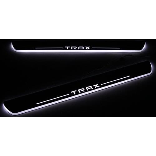 SNCN LED Car Scuff Plate Trim Pedal Door Sill Pathway Moving Welcome Light For Chevrolet Trax 2015 2016 2017 2018 Accessories