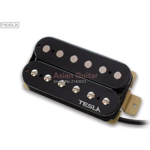 Tesla PLASMA-X1 Gold Color Humbucker Alnico Guitar Pickup, Neck or Bridge Position