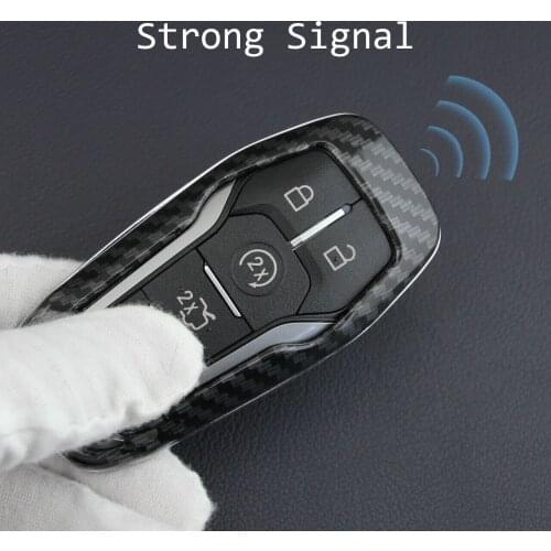 Carbon Fiber Styling Car Smart Key Cover Strong Signal Car Remote Key Shell Accessories For Ford Lincoln 13-16