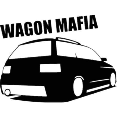 Volkrays Funny Car Sticker Wagon Mafia Auto Sticker Waterproof Sunscreen Creative Decal Decoration Accessories PVC,16cm*12cm