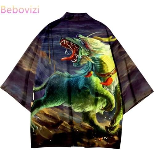 2021 Plus Size XXS-6XL 5XL 4XL 3XL Dragons Loose Japanese Cardigan Women Men Harajuku Kimono Cosplay Tops Blouse Yukata Clothing