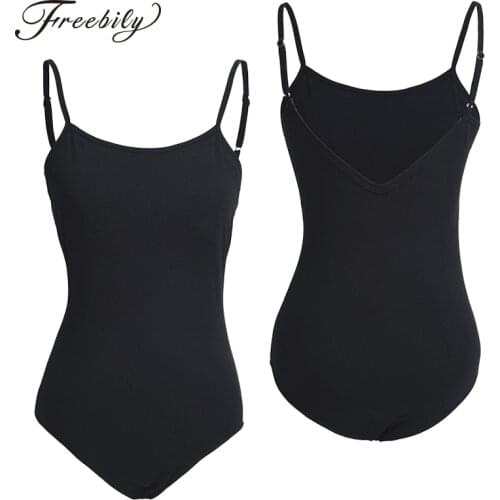 Women Professional Ballet Leotard Adult Stretchy Spaghetti Shoulder Straps Ballet Leotards Gymnastics Leotard Ballerina Bodysuit