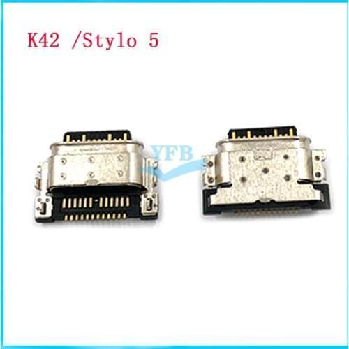 100pcs For LG Stylo 4 5 K42 Q710 Q710MS Q710CS L713DL USB Charging Connector Plug Dock Socket Port