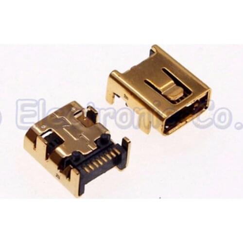 100pcs Gold Plating Mini 8p usb female socket charging port for camera etc usb 8p connector