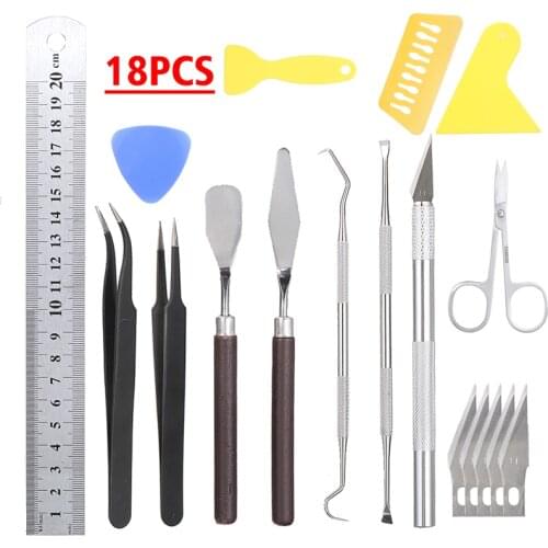 18Pcs Craft Vinyl Weeding Tools Set Basic Vinyl Tool Kit For Silhouettes Cameos Lettering Home Scrapbooking Supplies DIY