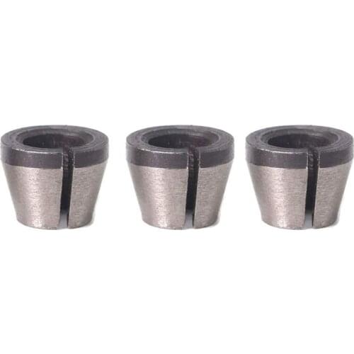 3Pcs High Precision 6mm 6.35mm 8mm Router Collet Chuck Adapter for Engraving Trimming Machine Retail