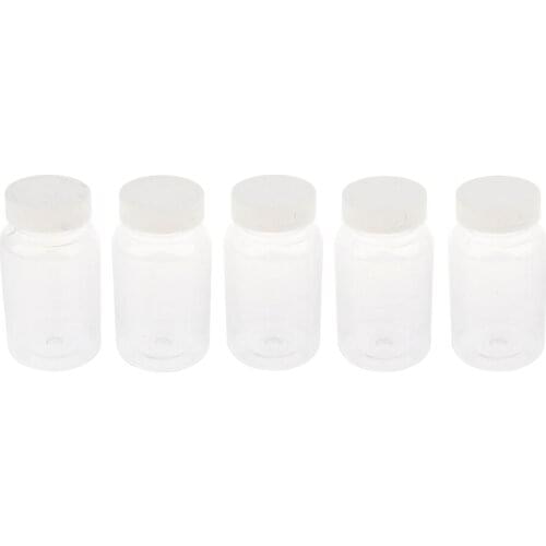 5pcs/lot Laboratory Specimen Wide Mouth Bottles Containers Sterile Jars Threaded Bottles