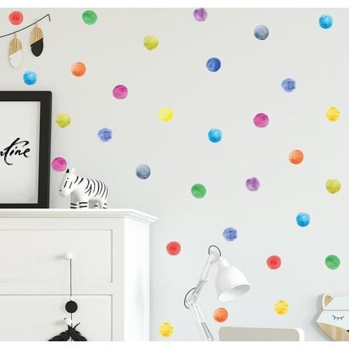 70% Dropshipping!!Dot Wall Sticker DIY Home Decor PVC Watercolor Wave Point Wall Decal for Kids Room
