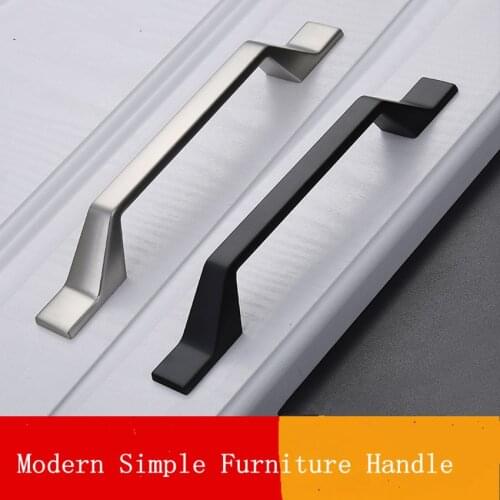 96mm 128mm modern simple black kitchen cabinet cupboard door handle stain nickel dresser cabinet drawer pulls knobs 5"
