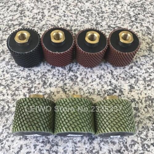 Diamond Polishing Drum Wheel 2 inch (50 mm) Resin Grinding Wheel Thread M14 or 5/8-11