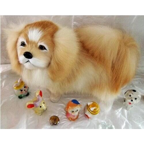 Big creative simulation Pekingese dog toy polyethylene&furs Pekingese dog doll gift about 30x25cm 1507