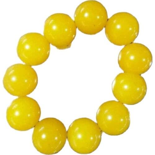 Pure natural huanglongyu Topaz Bracelet hand string bead lap evil transport bead Elastic Bracelet