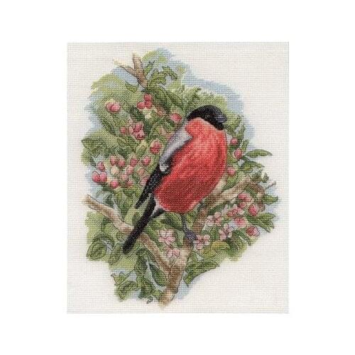 FF HH Mouse avatar Counted Cross Stitch Kit Cross stitch RS cotton with cross stitch Birds and flowers peach flowers and birds