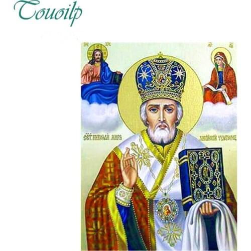 HOT SALE 5D Diy Diamond Painting Religion Icon of Saint Nicolaus Diamond Mosaic Handicraft Rhinestones Embroidery Cross Stitch