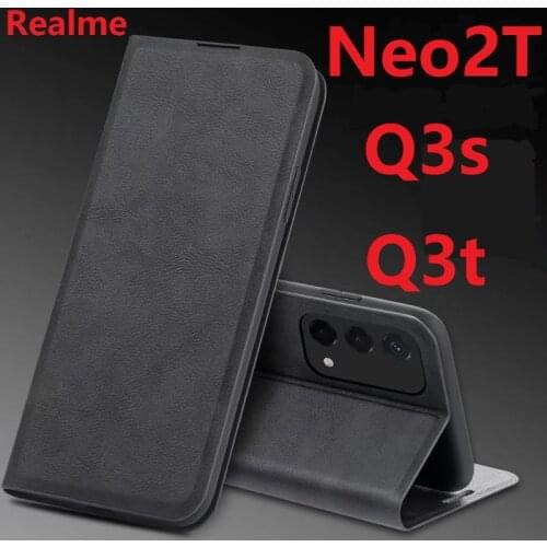 Wallet PU Leather For Realme GT Neo Case Magnetic Book Stand Flip Card Protective Realme V13 Cover