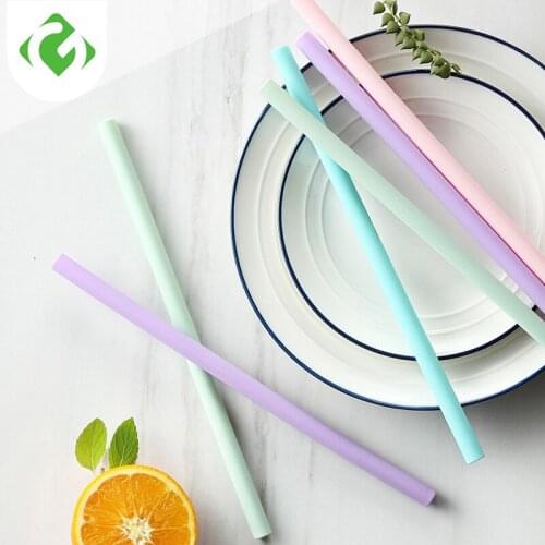 GUANYAO Reusable Drinking Straw High Quality Eco Friendly Silicone Straw For Mugs Party Child foldable Straws Drinking juice