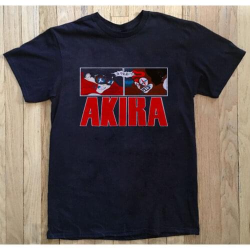 100% Cotton Print Mens Summer VINTAGE 80s AKIRA 1988 Fashion Victim T Shirt Ghost In The Shell Anime Print Tee Shirt