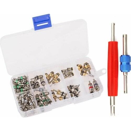 102pcs/Set Auto Car R12 &R134a A/C Air Conditioners Valve Core Remover Tool Kit