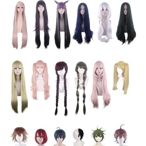 Danganronpa Monokuma Ouma Kokichi Komaeda Nagito Wig Cosplay Dangan Ronpa Hair Enoshima Junko Nanami ChiaKi Saihara Shuichi Wigs