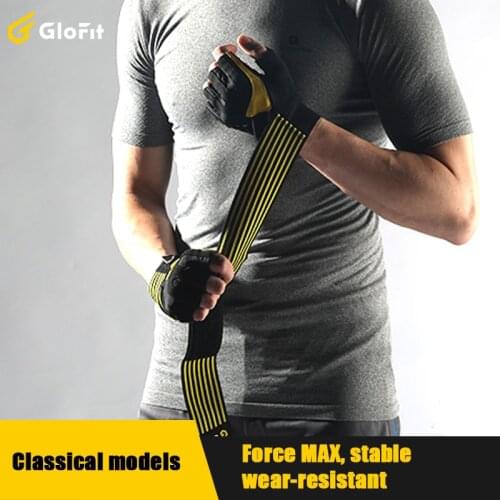 Glofit Half Finger Cycling Gloves Pressure Bandage Summer Breathable Fitness Gloves Mens Training Outer Sport Hand Protector