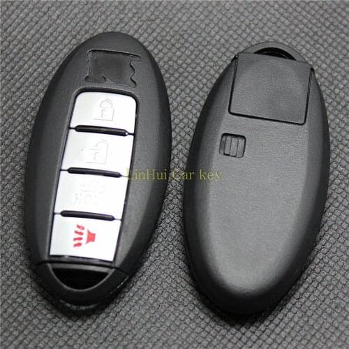 PINECONE for NISSAN TEANA GTR SYLPHY TIIDA QASHQAI MORANO Remote Key 4 Buttons Type B Key Shell With Blank Key Blade 1 PC