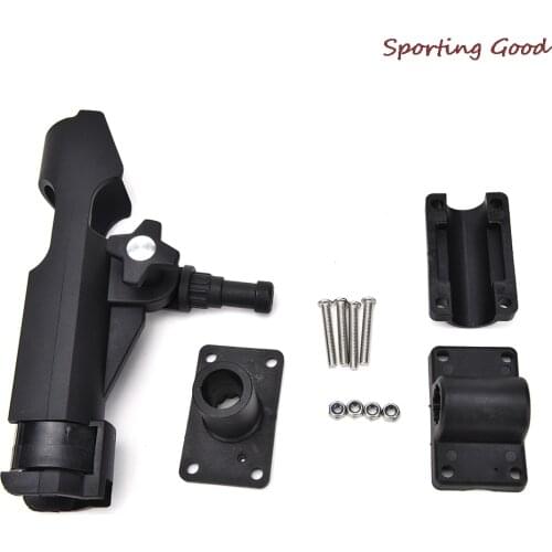 Adjustable Side Mount Rail Installation Or Directly Installed On Kayak Boat Fishing Pole Rod Holder Tackle Kit