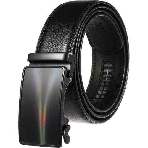 Good Belts for Men Quality Cow Genuine Leather Mens Belt Male Automatic Alloy Buckle Waist Straps Cinturones Hombre