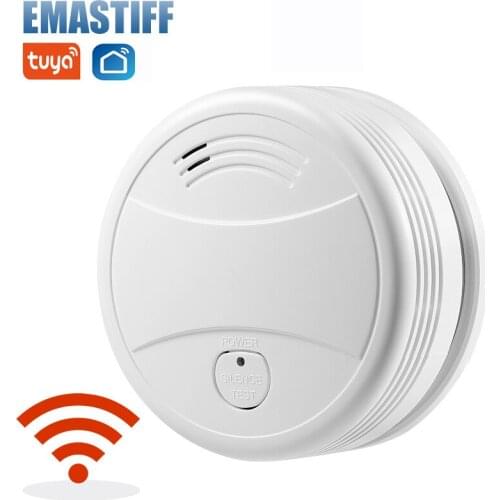 Tuya Wifi Smart Smoke Detector Tuya/smart Life App Timer Remote Voice Wireless Fire Alarm Sensor smart home Control