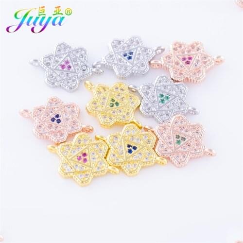 Handmade Jewelry Charms Accessories Gold/Rose Gold Hexagram Charm Connectors For Women Men Needlework Jewelry Making
