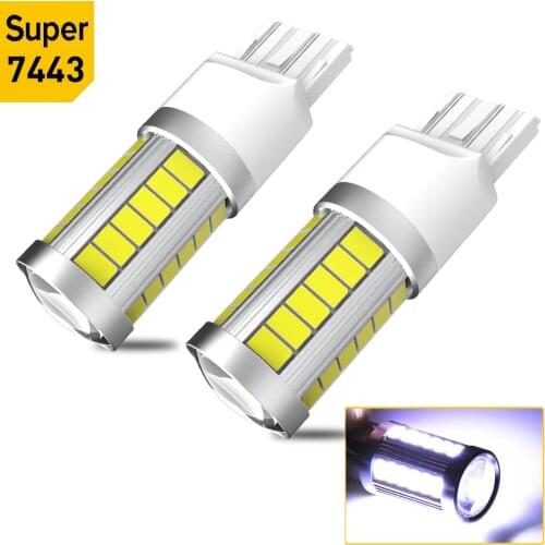 2pcs Canbus Error Free T20 7443 W21/5W Lamp 1156 BA15S Led Bulb T20 Car Rear Turn Signal Light For VW Jetta Golf 4 5 7 6 CC