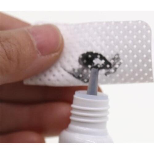 200/400Pcs Eyelash Extension Glue Remover Pads Lint-Free Paper Cotton Lashes Grafting Non-woven Glue Cleaning Wipes Makeup Tools