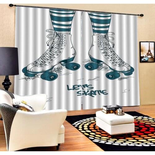 3D Curtain Luxury Blackout Window Curtain Living Room foot curtains Blackout curtain