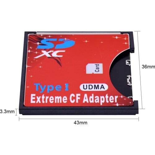 WiFi SD to CF Card Adapter Single Slot Extreme For Micro SD/SDXC TF To Compact Flash CF Type I Memory Card Reader Writer Adapter