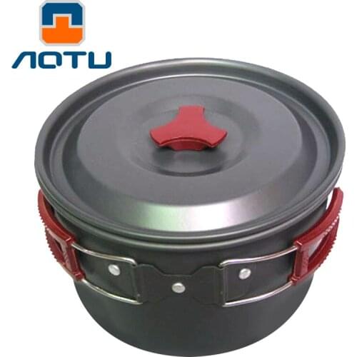 AOTU New 3L Oxidation Aluminum Large Single Pot Portable Non-stick Outdoor Hiking Camping Fishing Mountaineering Picnic Cookware