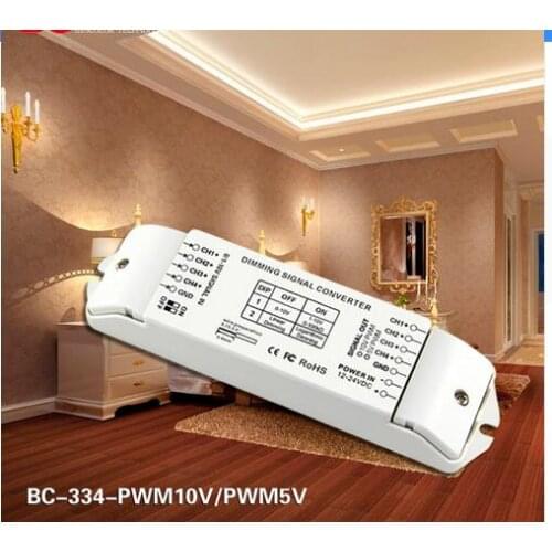 BC-334-PWM10V 4 channels 0/1-10V to PWM 10V LED dimming signal converter signal driver