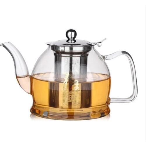 Borosilicate Glass Teapot Heat Resistant Square Glass Teapot With Tea Infuser Filter Milk Oolong Flower Teapot