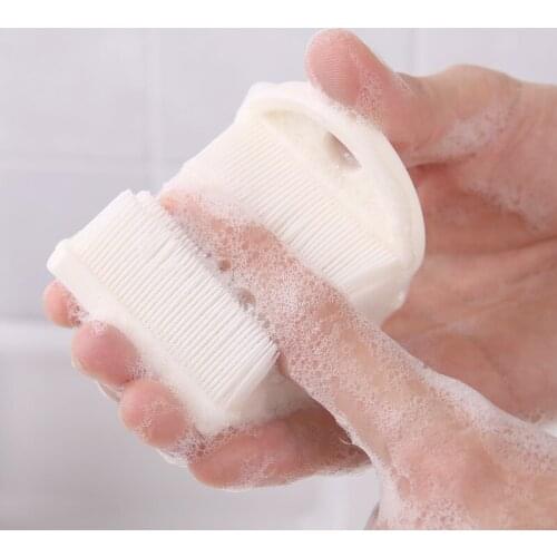 Flexible Soft Hand Wash Brush Children Cleaning Finger Seam Dusty Descaling Creative Massage Bathroom Clean Nail Brush Tool
