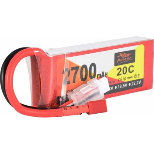 Hot Sale 2PCS ZOP Power 2700mAh 7.4V 20C 2S Lipo Battery T Deans Plug for Wltoys 10428 RC Car