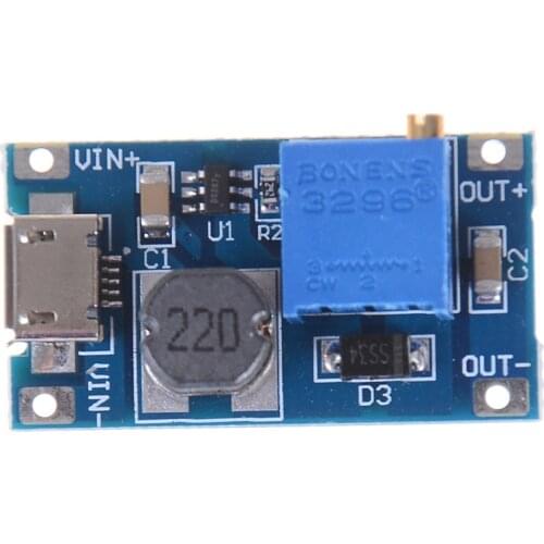 HUXUAN MT3608 DC-DC Step Up Converter Booster Power Supply Module Boost Step-up Board MAX Output 28V 2A