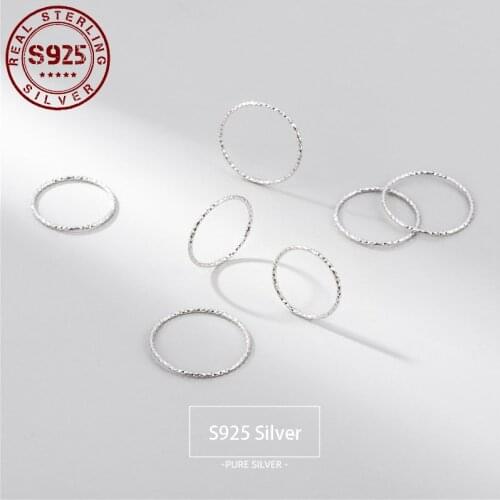 Real 925 Sterling Silver Ring Exquisite Flat Ring for Women Delicate Couple Romantic Women Ring Silver Jewelry Accessories