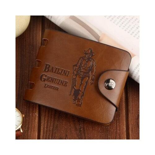 Leather Vintage Men Wallets Male Money Bag Hasp Hollow Out Small Wallet Men Clutch Purse Card Holder Coin Pocket